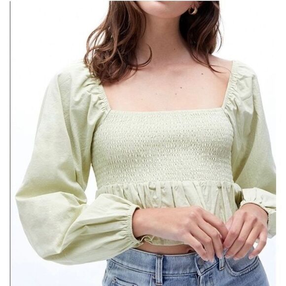 Pacsun la‎ hearts smocked long sleeve top - Picture 1 of 5